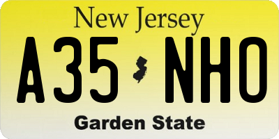 NJ license plate A35NHO