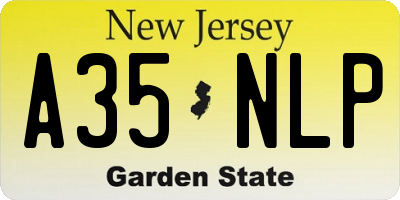 NJ license plate A35NLP