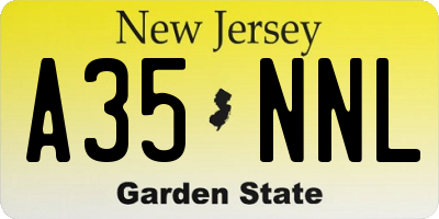NJ license plate A35NNL