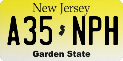 NJ license plate A35NPH