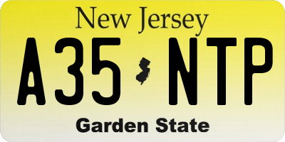 NJ license plate A35NTP