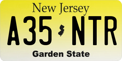 NJ license plate A35NTR