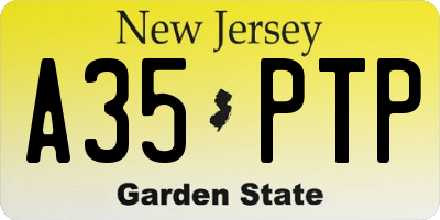 NJ license plate A35PTP