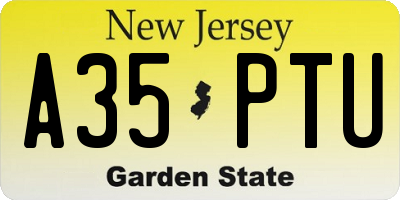 NJ license plate A35PTU