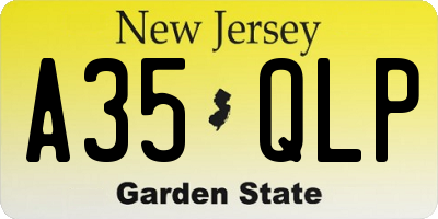 NJ license plate A35QLP