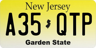 NJ license plate A35QTP