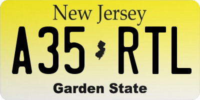 NJ license plate A35RTL