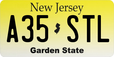 NJ license plate A35STL