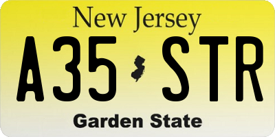 NJ license plate A35STR
