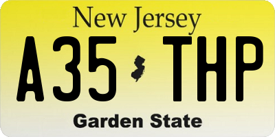 NJ license plate A35THP
