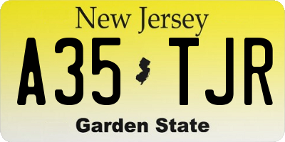 NJ license plate A35TJR