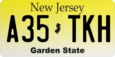 NJ license plate A35TKH
