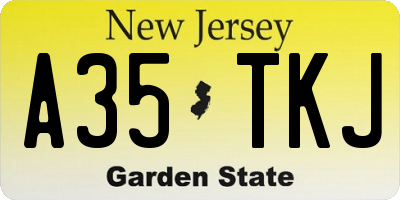 NJ license plate A35TKJ