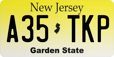 NJ license plate A35TKP