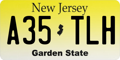 NJ license plate A35TLH