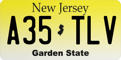 NJ license plate A35TLV