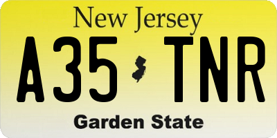 NJ license plate A35TNR