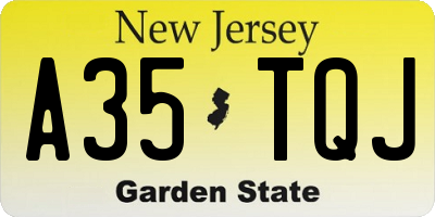 NJ license plate A35TQJ