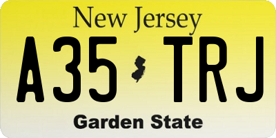 NJ license plate A35TRJ