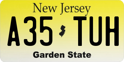 NJ license plate A35TUH