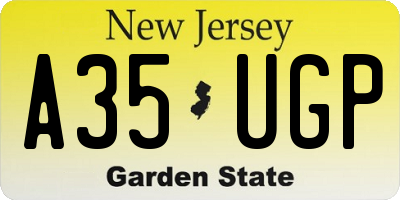 NJ license plate A35UGP