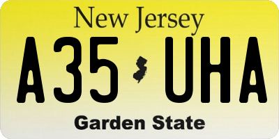 NJ license plate A35UHA