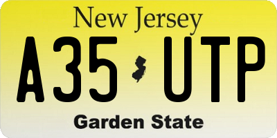 NJ license plate A35UTP