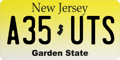 NJ license plate A35UTS