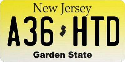 NJ license plate A36HTD