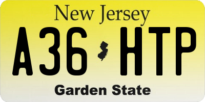 NJ license plate A36HTP