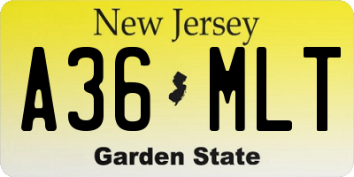 NJ license plate A36MLT