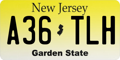 NJ license plate A36TLH