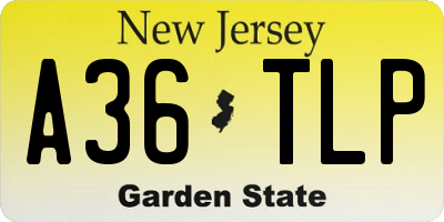 NJ license plate A36TLP
