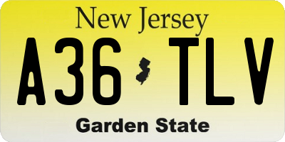 NJ license plate A36TLV