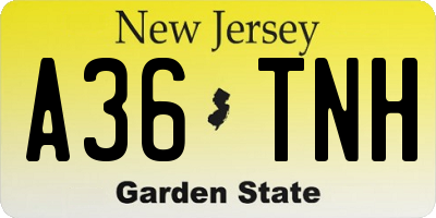 NJ license plate A36TNH