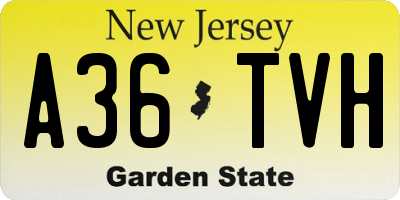 NJ license plate A36TVH