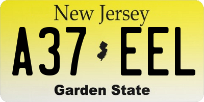 NJ license plate A37EEL
