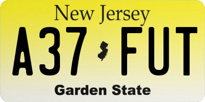 NJ license plate A37FUT