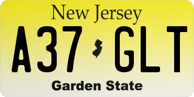 NJ license plate A37GLT