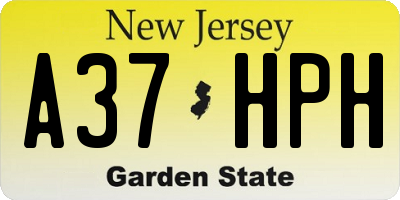 NJ license plate A37HPH