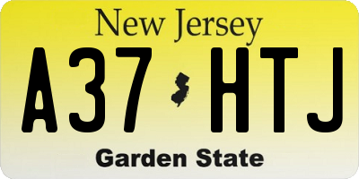 NJ license plate A37HTJ