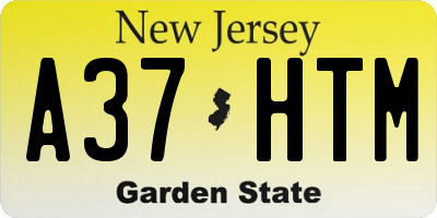 NJ license plate A37HTM
