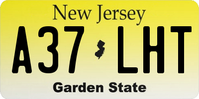 NJ license plate A37LHT