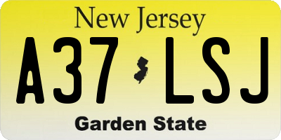 NJ license plate A37LSJ