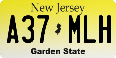 NJ license plate A37MLH