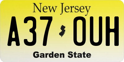 NJ license plate A37OUH