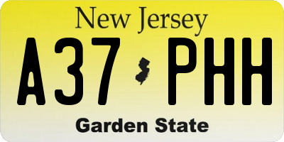 NJ license plate A37PHH