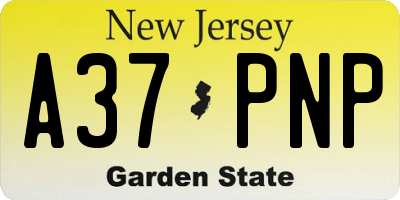 NJ license plate A37PNP