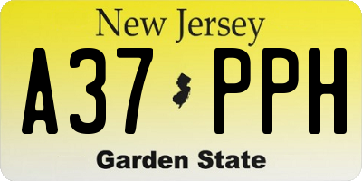 NJ license plate A37PPH