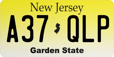 NJ license plate A37QLP